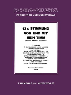 cover image of 13 x Stimmung von und mit Hein Timm